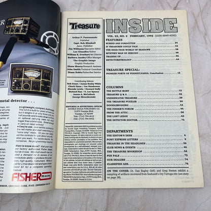 1992 Feb - Treasure Magazine - Treasure Hunting Prospecting Metal Detector M16