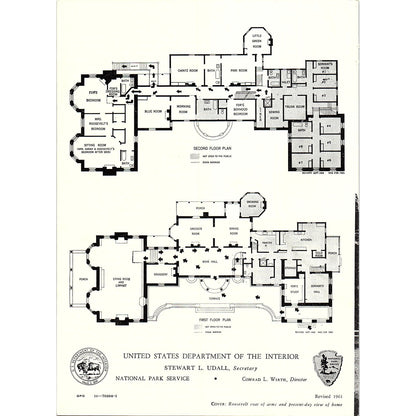 Home of Franklin D Roosevelt Library Hyde Park NY Travel Brochure TH2-TB5