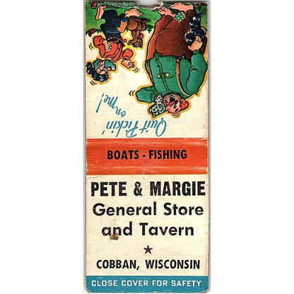 Pete & Margie General Store Cobban WI Vintage Matchbook Cover SF3-Y3