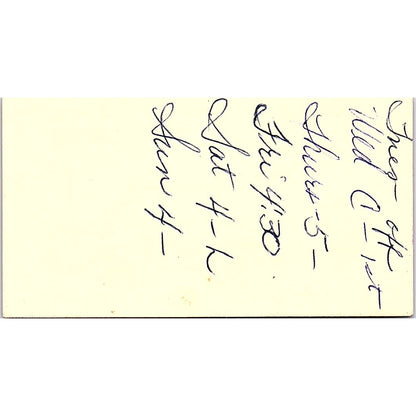 Holiday Pool Apts Fred Chack Long Beach CA Vintage Business Card SE3-B15