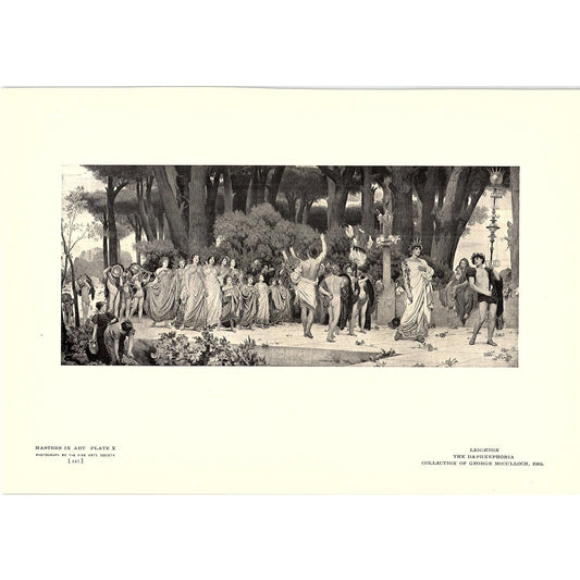 The Daphnephoria - Leighton - 1908 Litho Art Print AF5-4