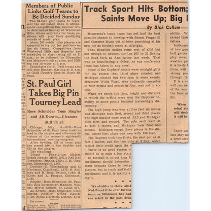 Minneapolis Millers Indianapolis Indians Baseball 1935 Newspaper Article AE7-N3