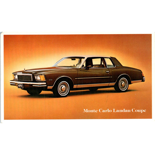 Chevrolet Chevy Monte Carlo Landau Coupe Vintage Postcard PC12
