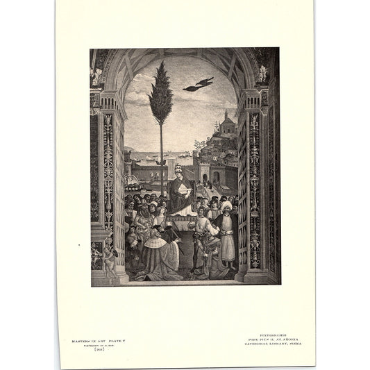 Pope Pius II At Ancona - Pinturicchio - 1904 Litho Art Print AF5-1