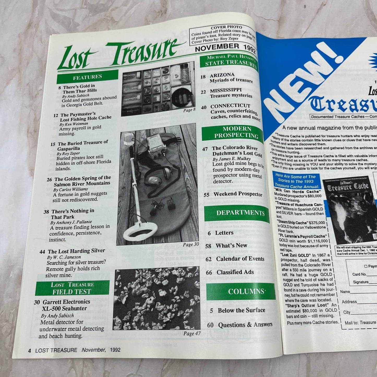 1992 Nov - Lost Treasure Magazine - Treasure Hunting Gold Prospecting M14