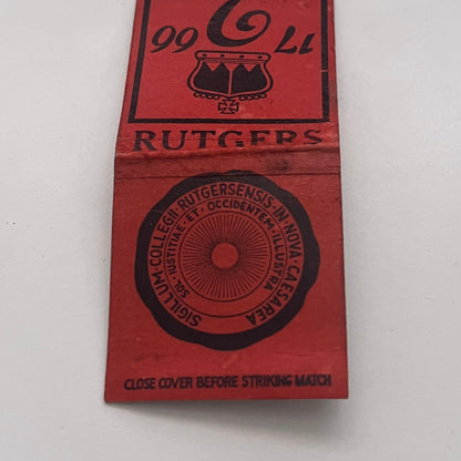 Rutgers Sigillum College Vintage Matchbook Cover TB8-MB2-2