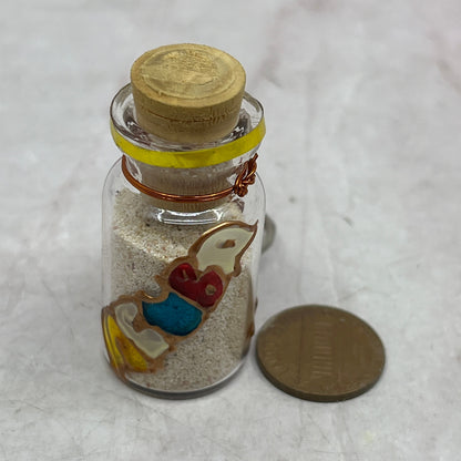 Vintage Handmade Souvenir Keychain With Aruba Sand in a Bottle SD2