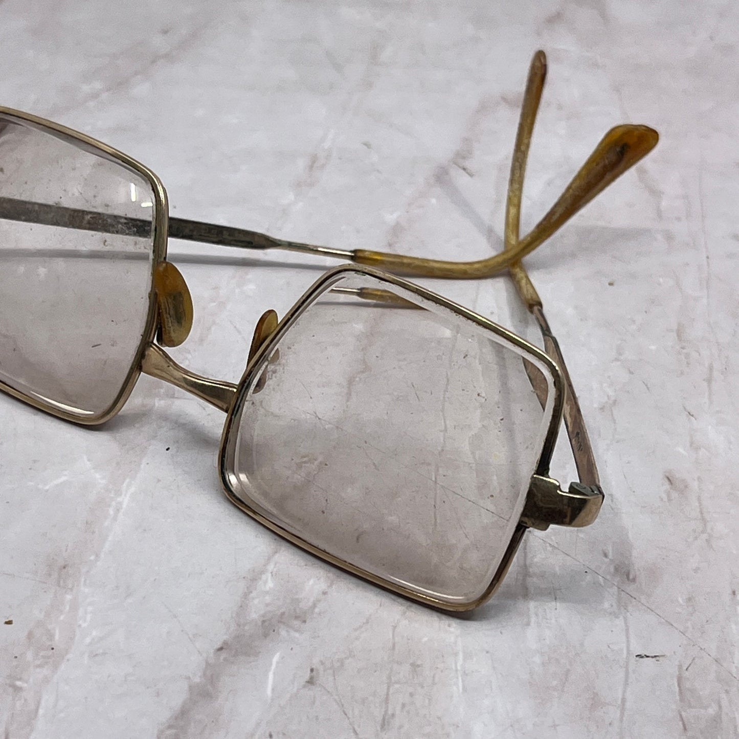 Retro Swank Barbudo Rectangle Gold ToneSpain Glasses Eyeglasses Frames TF4-G1-3