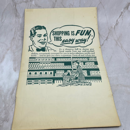 c1940 Illustrated Paper Shopping Grocery Bag Unused FL6-9