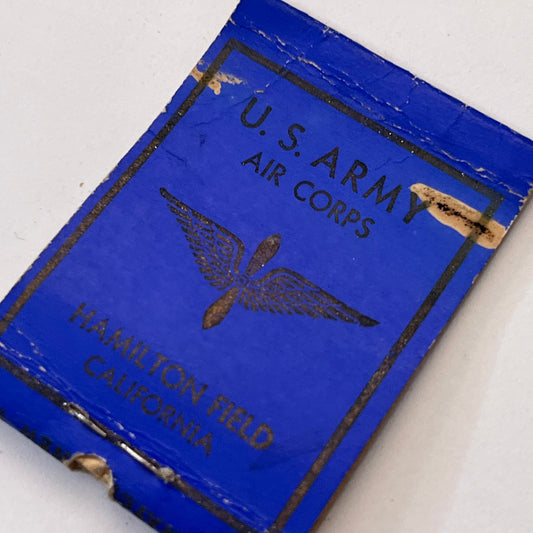 US Army Air Corps Hamilton Field California Vintage Matchbook Cover TB8-MB3-4