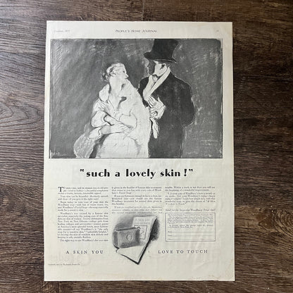 1927 Woodbury's Facial Soap Andrew Jergens Co Magazine Ad 10x14 V7