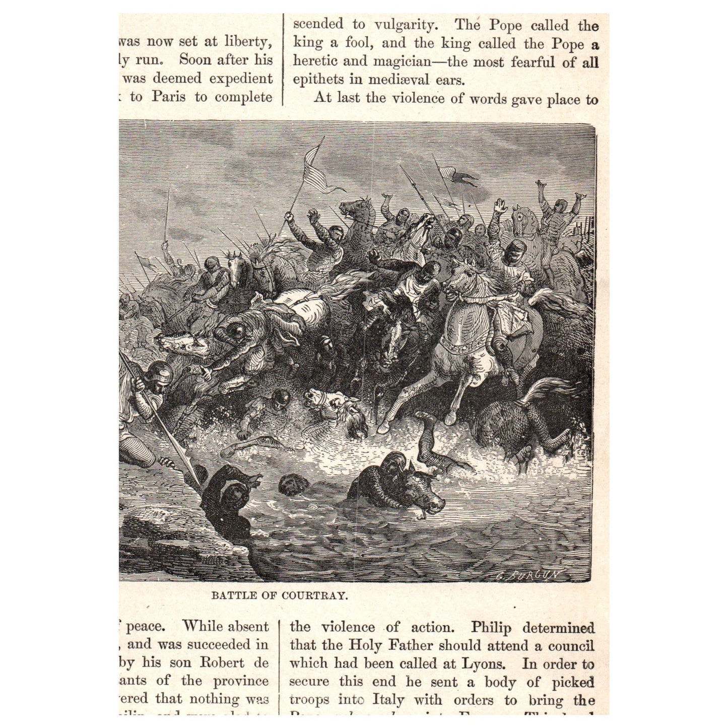 Boniface Struck by Colonna Vierge 1911 Engraving Print AF5-7