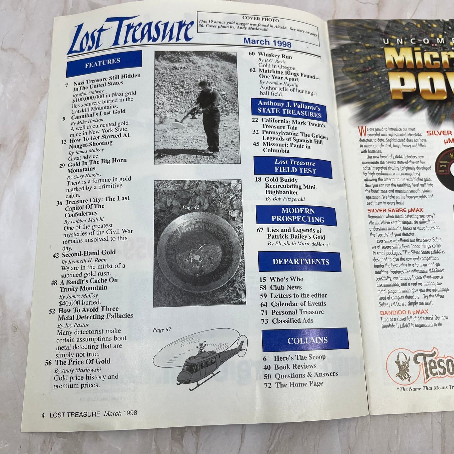 1998 March - Lost Treasure Magazine - Treasure Hunting Gold Prospecting M13