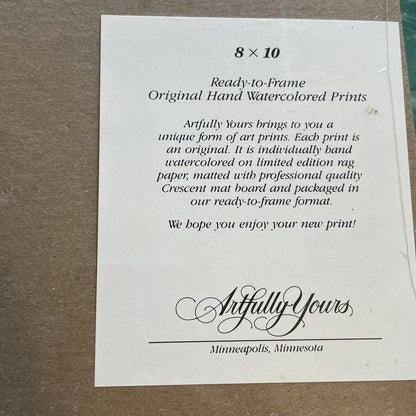 Watermelon Slice 8x10 Matted Print Hand Watercolor, Signed Shar Coulson