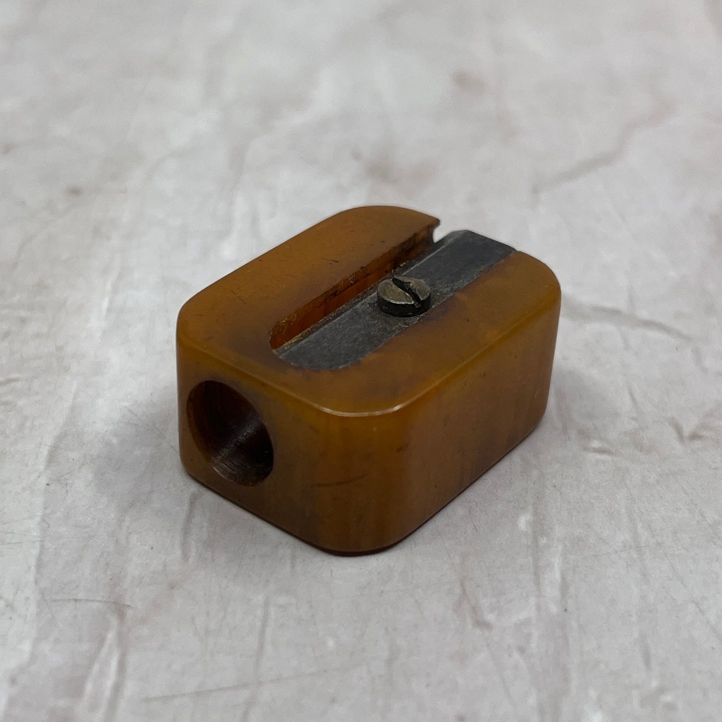 1930s Butterscotch Bakelite German Pencil Sharpener Dux SB8