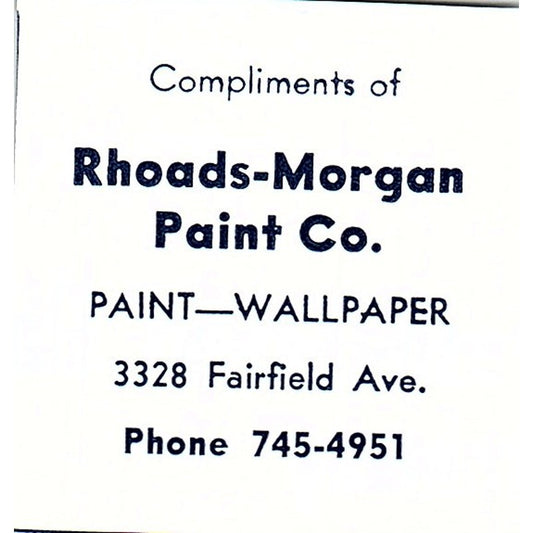Rhoads-Morgan Paint Co 3328 Fairfield Ave Fort Wayne Indiana 1964 Ad AG1-S10