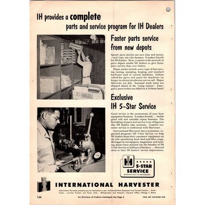 1953 International Harvester IH McCormick Equipment 2 Page Ad I15
