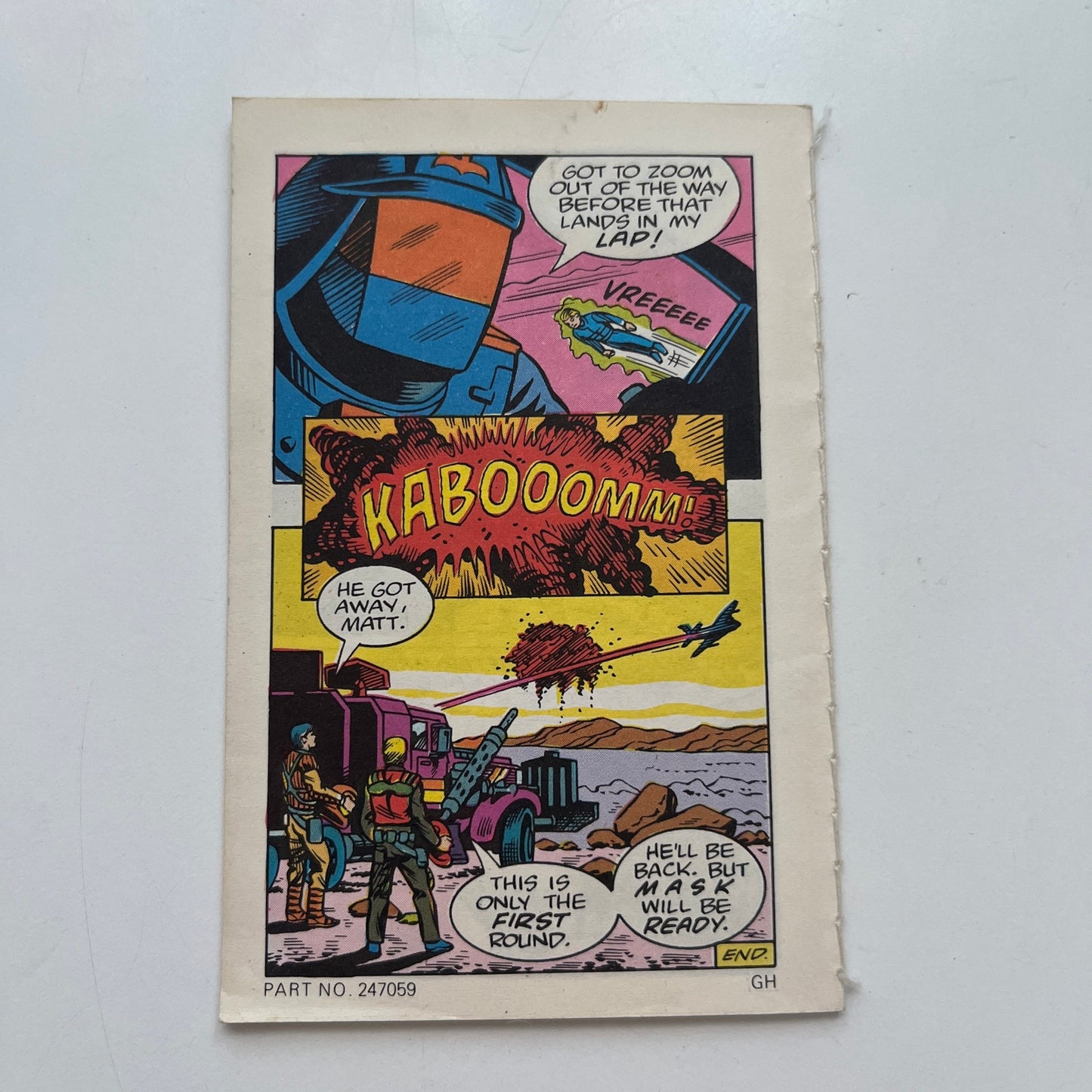 1985 M.A.S.K. Kenner Mini Comics Booklet #1 Flaming Beginnings Mask TK3-CC1