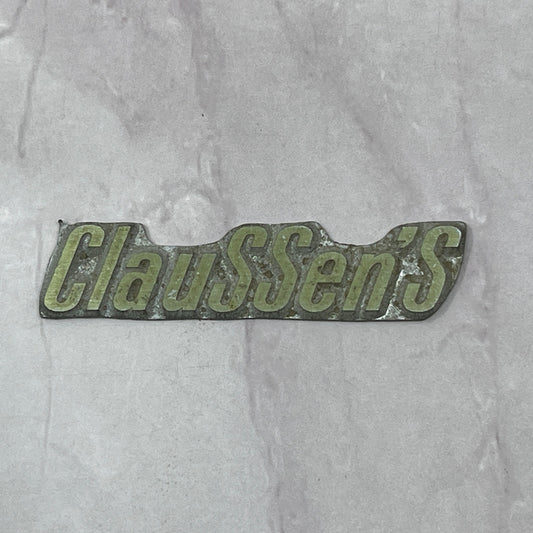 Vintage MCM ClauSSen's Letterpress Printers Block Plate 2" SB7