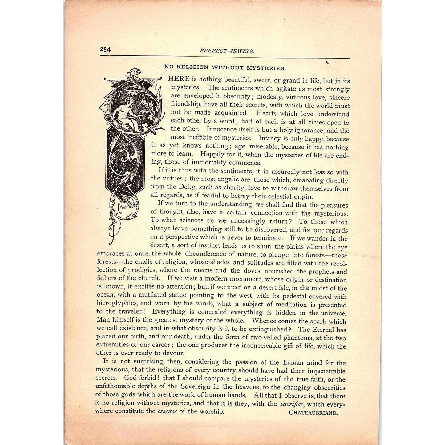 Homeward, No Religion Without Mysteries Chateaubriand 1884 Poem TA5-CJ-2