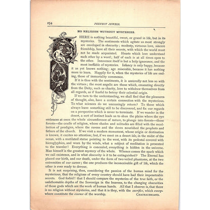 Homeward, No Religion Without Mysteries Chateaubriand 1884 Poem TA5-CJ-2
