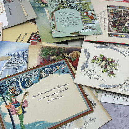 Huge Lot of Vintage & Antique Birthday Christmas Holiday Greeting Cards TB8