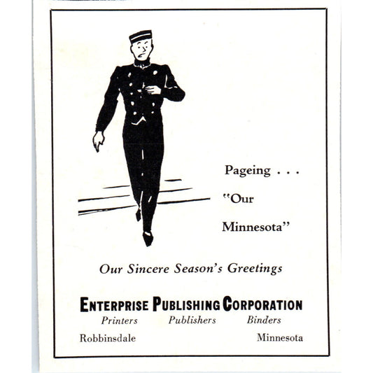 Enterprise Publishing Corporation Robbinsdale MN 1940 Magazine Ad AF1-OM