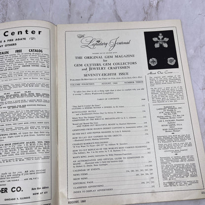 Real Flowers Cast in Gold Rear Admiral R.M. Reynolds - Lapidary Journal Magazine - Aug 1960 M23-2