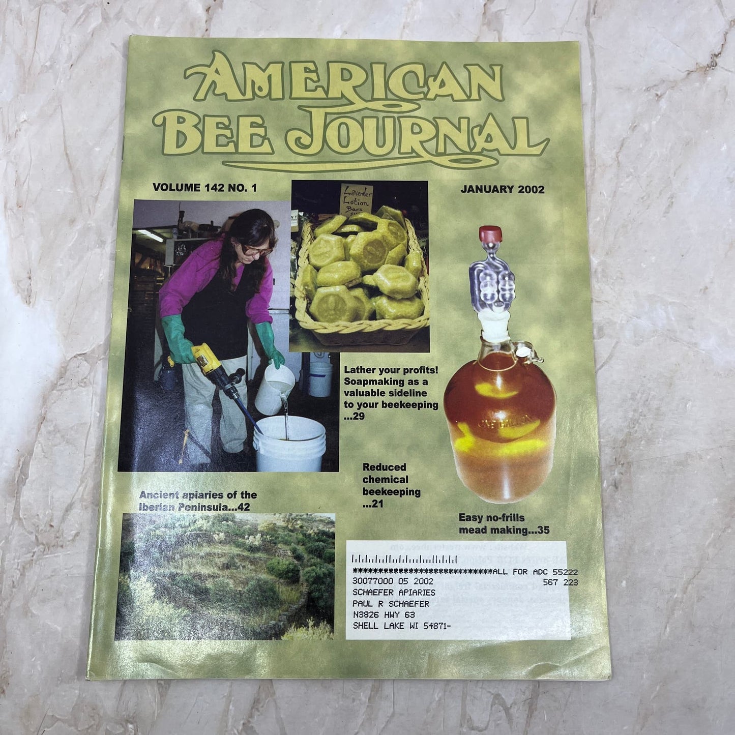 2002 Jan American Bee Journal Magazine Bees Beekeeping Honey M7