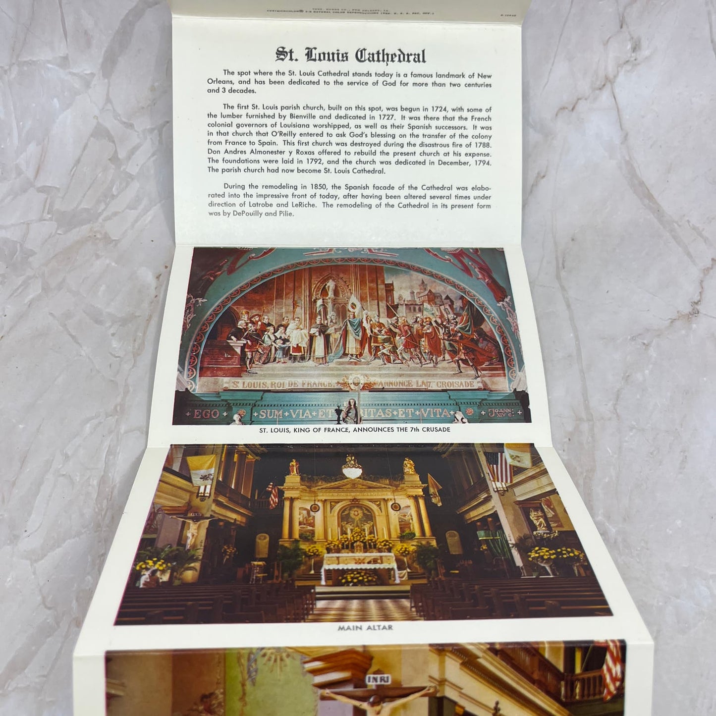 St. Louis Cathedral New Orleans LA Vintage Souvenir Folder Book Views TI8-S2