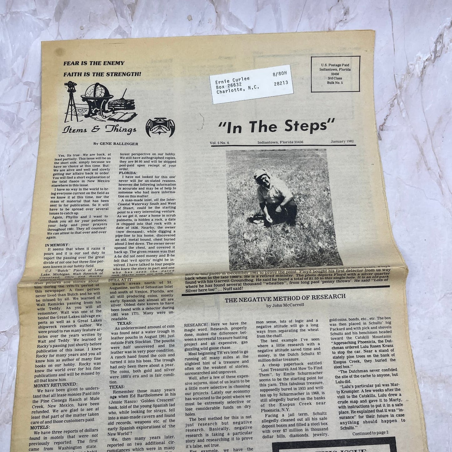 1982 Jan - In the Steps of the Treasure Hunter Newspaper - Indiantown FL M11