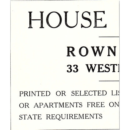 Kingsley Boarding House Blenheim Terrace V. Warren Scarborough c1910 Ad AF3-Q3