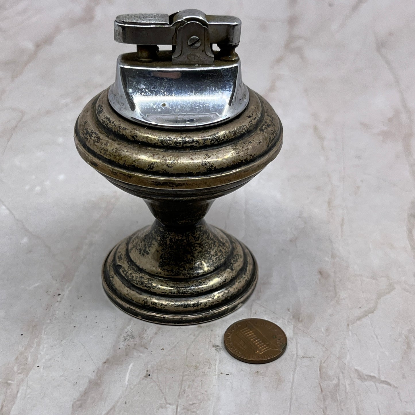 Vintage Weighted Sterling Silver Cigar Table Lighter TL9