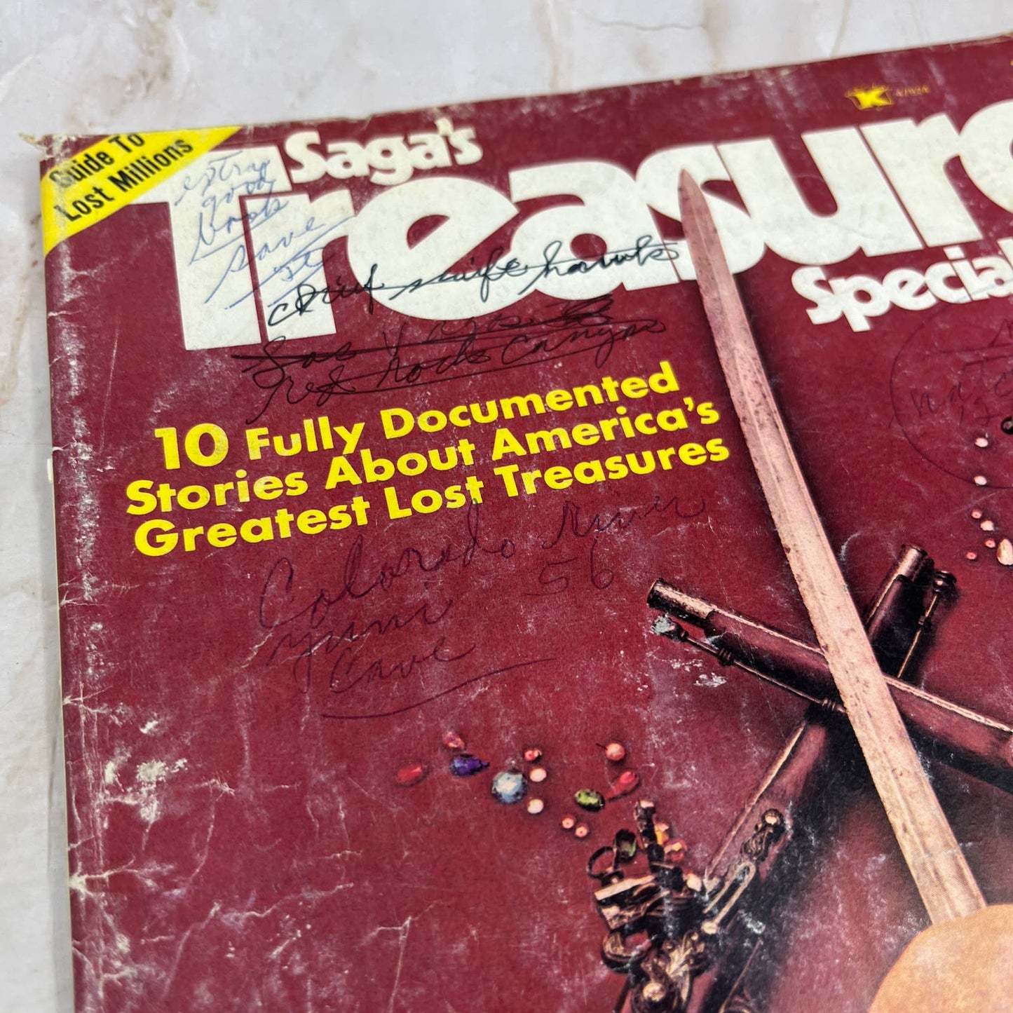 1975 Saga's Special Treasure Hunting Magazine Guide to Lost Millions M19
