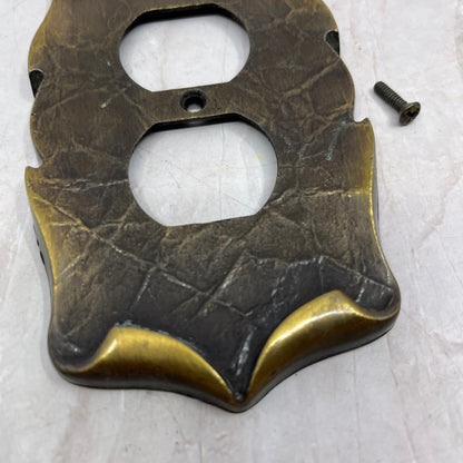Vintage Amerock Carriage House Brass Outlet Plate Cover 9082-1 TF4