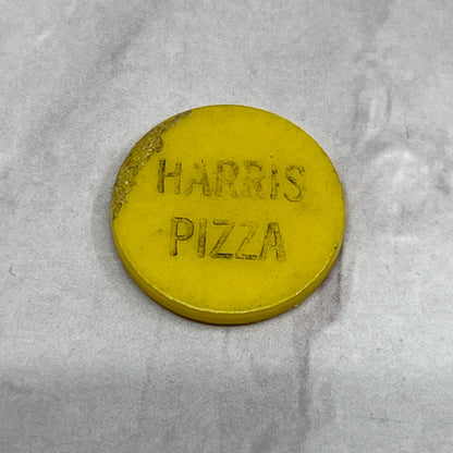 Vintage Harris Pizza Plastic Yellow Token Chit SE2