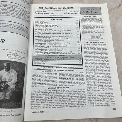1985 Nov American Bee Journal Magazine Bees Beekeeping Honey M8