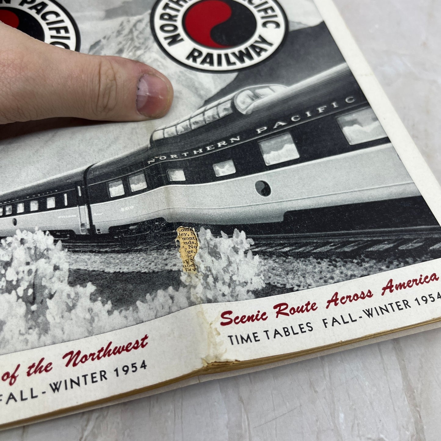 1954 Fall-Winter Northern Pacific Railway North Coast Ltd Timetables L4-3
