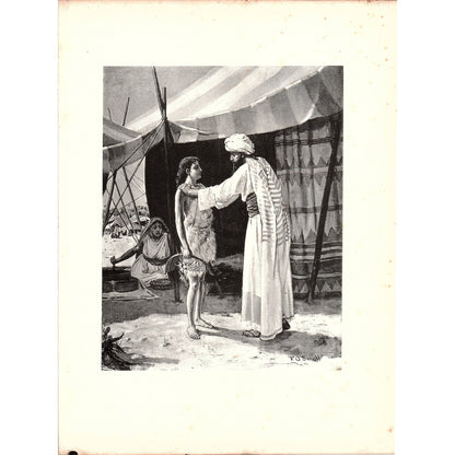 Saul and Young David Frank O. Small Engraving Art Print 9x11 V6