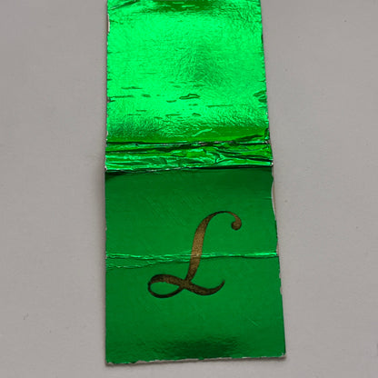 Green Metallic L Monogrammed Vintage Matchbook Cover MM2-7