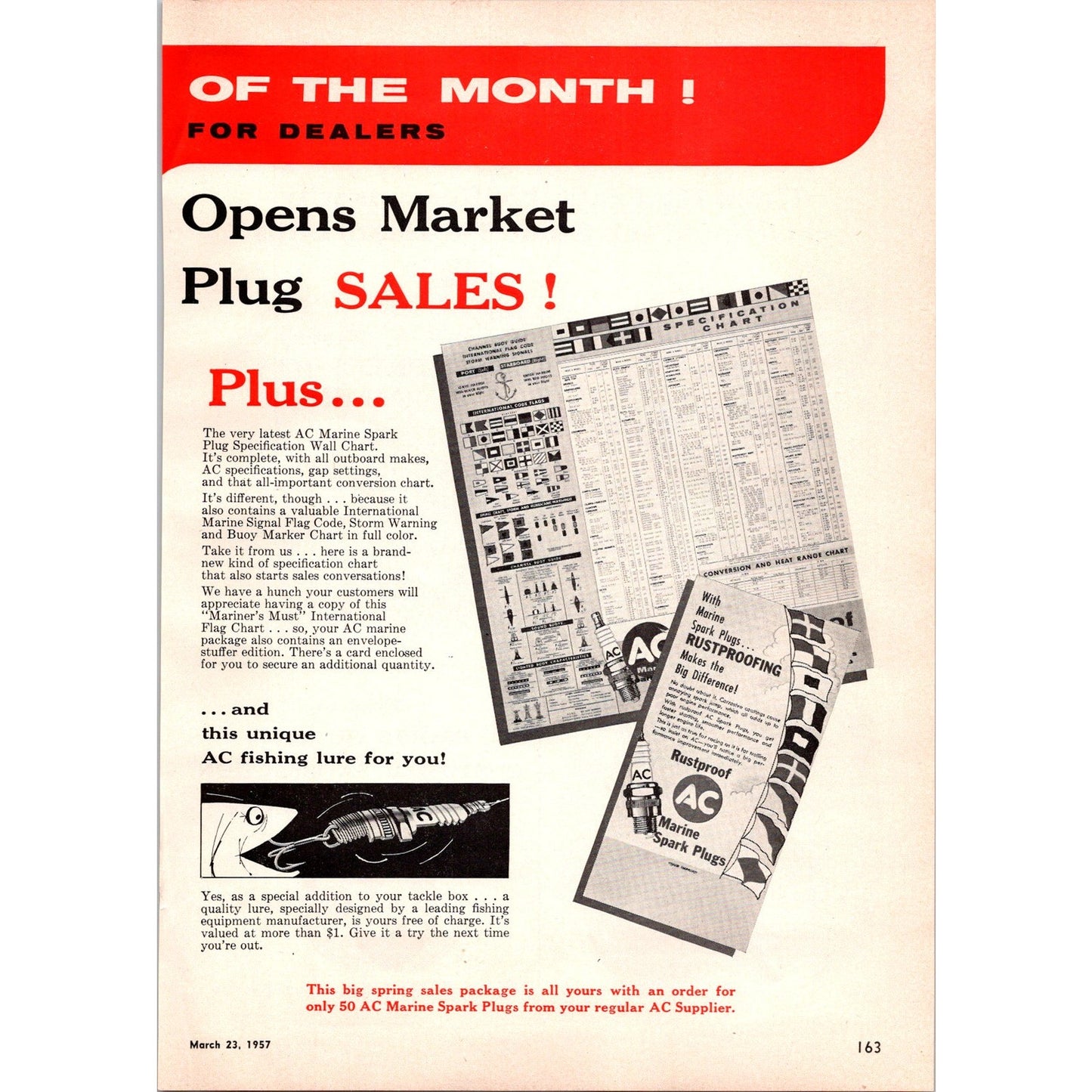 1957 AC Fuel Pumps General Motors Corporation 2 Page Ad I16