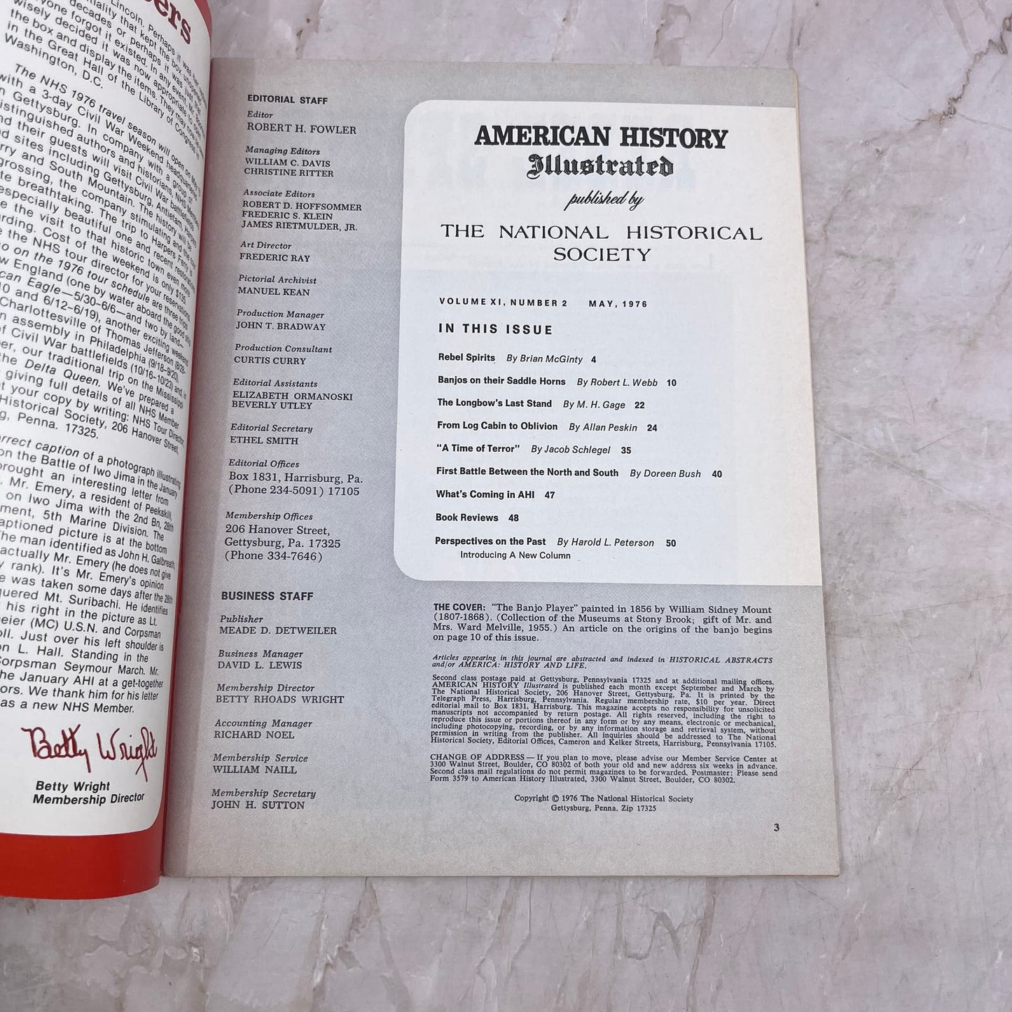 1976 May - American History Illustrated Magazine - The Banjo Player M21