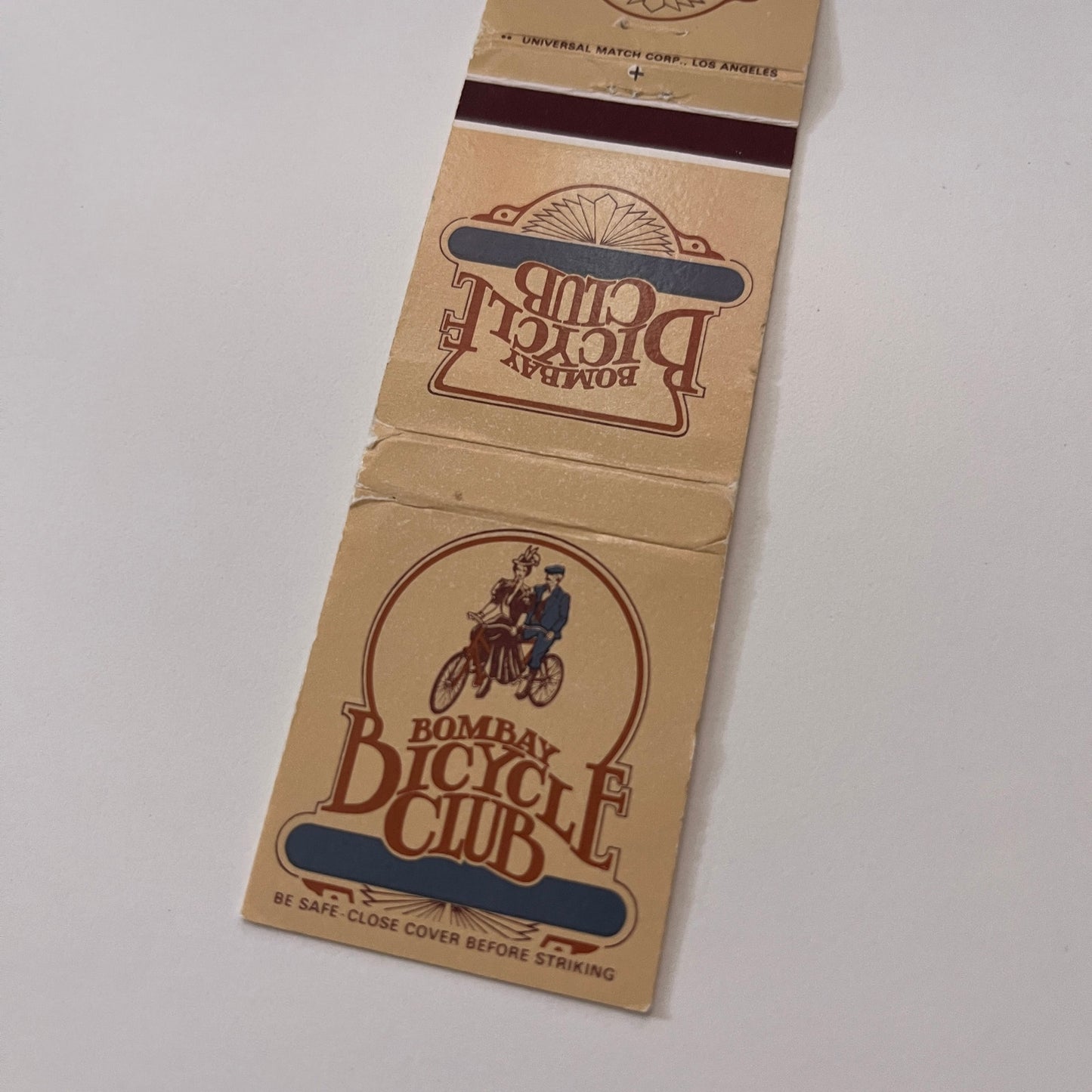 Bombay Bicycle Club Vintage Matchbook Cover TB6-MB2-1