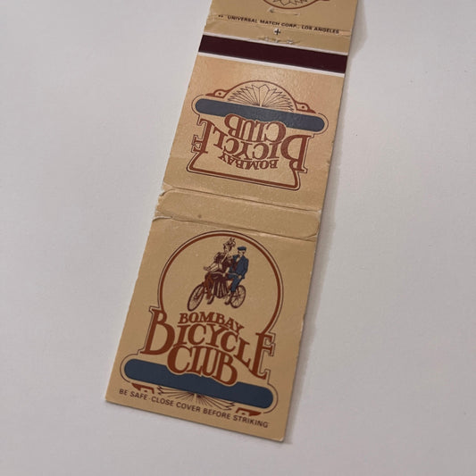 Bombay Bicycle Club Vintage Matchbook Cover TB6-MB2-1