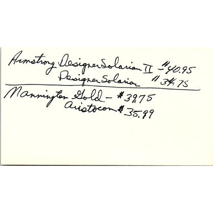 Hughes Carpet Center Johnny Hromadka Houston Vintage Business Card SD9-B14