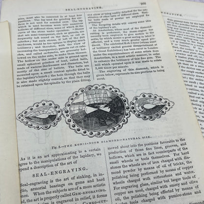 1857 Original Article Lapidary Work by C.T. Hinckley D19