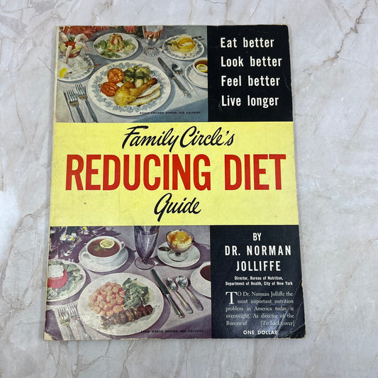 1952 Family Circle's Reducing Diet Guide Cookbook Norman Jolliffe TI9-P4