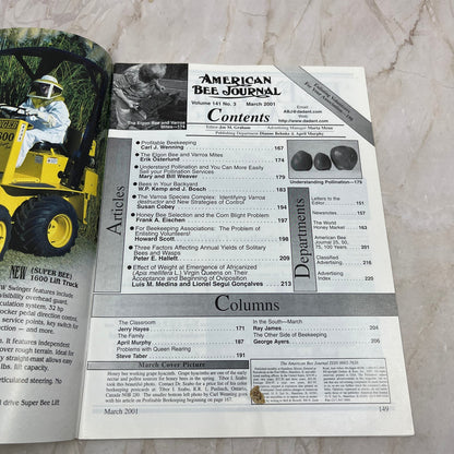 2001 March American Bee Journal Magazine Bees Beekeeping Honey M7