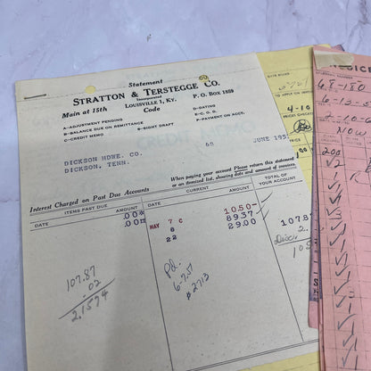 1950s Stratton & Terstegge Co Louisville KY Billhead Invoice Lot TC5-RD