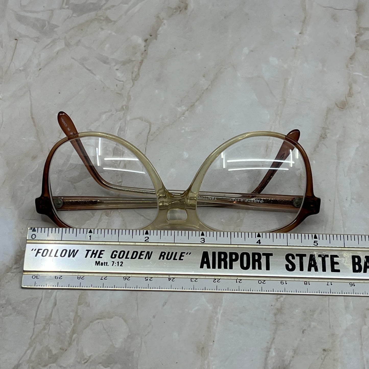 Vintage Oversize Plastic Frame Parade 1242 Tantone Eyeglasses Frames TD5G1-2